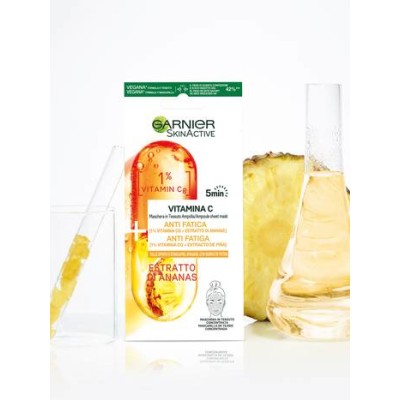 2 - Garnier SkinActive Maschera in Tessuto Ampolla Anti Fatica