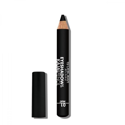 1 - Deborah Milano Eyeshadow&Kajal Pencil 01 Black Finish Mat 2g