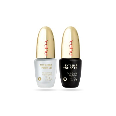 1 - PUPA Milano Lasting Color Extreme Kit Primer E Top Coat 001 2x 5 ml
