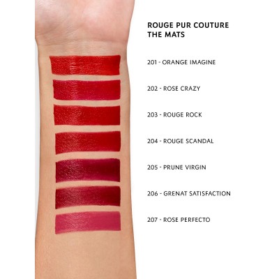1 - Yves Saint Laurent Rouge Pur Couture The Mats 3,8 g 3,8 ml 207 Rose Perfecto Opaco