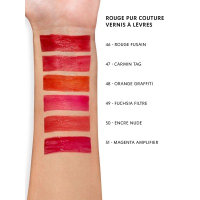 1 - Yves Saint Laurent Rouge Pur Couture Vernis A Levres Glossy Stain 48 Orange Graffiti 6ml
