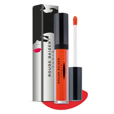 1 - Rouge Baiser Laque à Lèvres Évidemment Vinyle 708 Orange Abricot 4.2ml