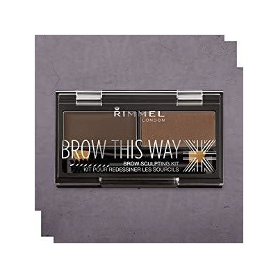 1 - Rimmel Kit Sopracciglia Brow This Way, 002 Medium Brown