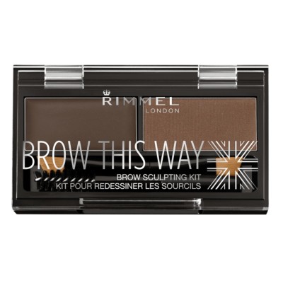 1 - Rimmel Brow This Way Eyebrow Sculpting Kit face powder 003 Dark Brown