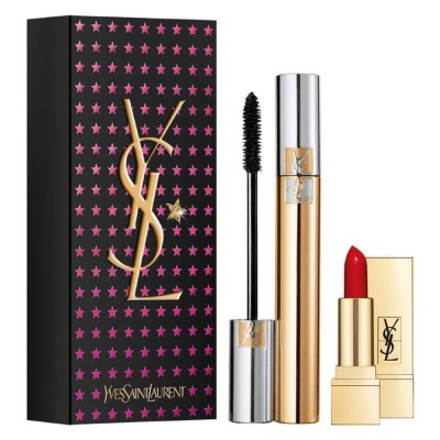 1 - Yves Saint Laurent Lip & Eye Icons Gift Set, Full-size Mascara Volume Effet Faux Cils, mini Rouge Pur Couture - 01 Le Rouge