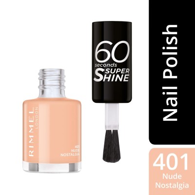 1 - Rimmel 60 Seconds Super Shine 401 Nude Nostalgia 8ml