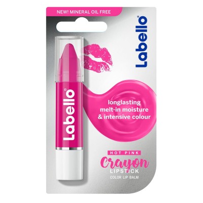 1 - Labello Crayon Lipstick Hot Pink burrocacao Balsamo per labbra Donna 3 g