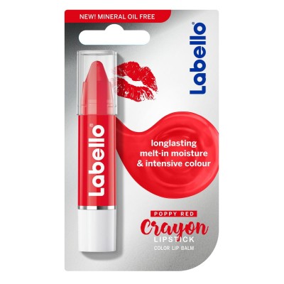 1 - Labello Crayon Lipstick Poppy Red burrocacao Balsamo per labbra Donna 3 g