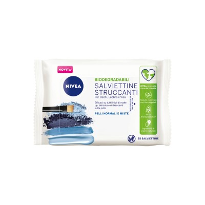 1 - NIVEA SALVIETTINE STRUCCANTI BIODEGRADABILI PER PELLI NORMALI 25 st