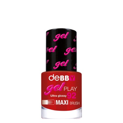 1 - deBBY gelPlay 92 fire red nail polish 7.5 ml Gloss