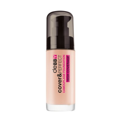 1 - deBBY cover&PERFECT 30 ml Pump bottle liquid 01 Nude Rose