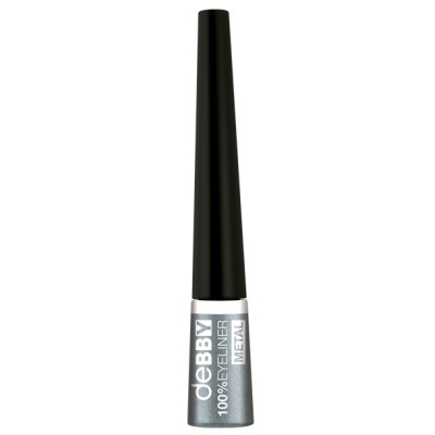 1 - deBBY mat&METAL eyeliner liquid 01 Silver metal