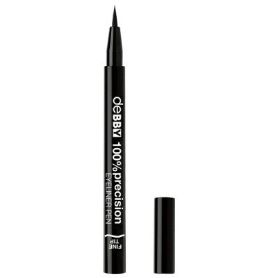 1 - deBBY 100%precision EYELINER PEN FINE TIP black