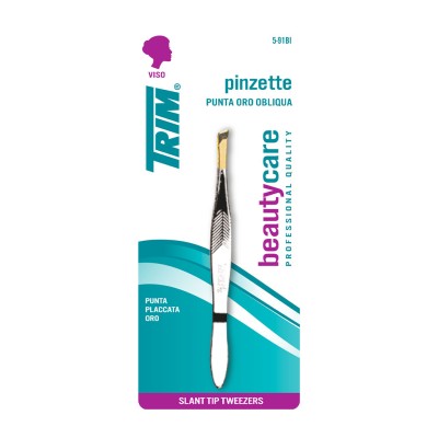 1 - TRIM Pinzette Punta Oro Obliqua