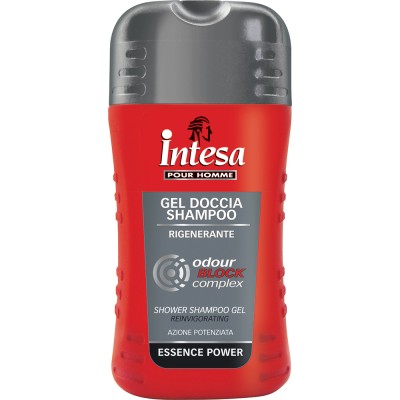 1 - Intesa Shower Shampoo Gel Essence Power Shower gel Men Body & hair Amber, Oakmoss 250 ml