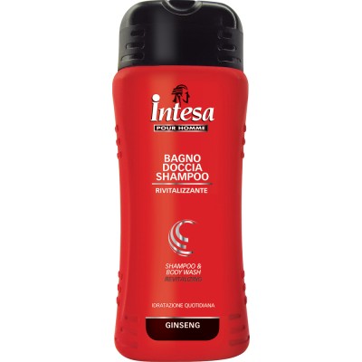 1 - Intesa Bath Shower Foam Ginseng Shower gel Men Body & hair Amber, Musk, Wood 500 ml