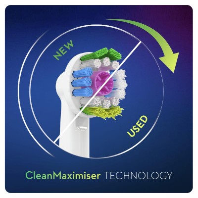 1 - Oral-B 3D White Clean Maximiser Brush Heads 2 pz Bianco