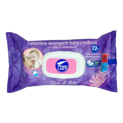 1 - Piuma Lady Salviette – Profumazione Fiori Di Loto salvietta per bambino 72 pz
