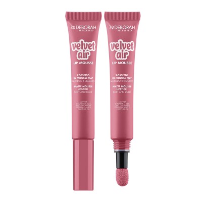 1 - Deborah Milano Velvet Air Lip Mousse 02 Vintage Rose 12ml