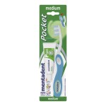 1 - Mentadent Pocket spazzolino da denti Set di spazzolini da denti Verde, Bianco, Blu Adulto