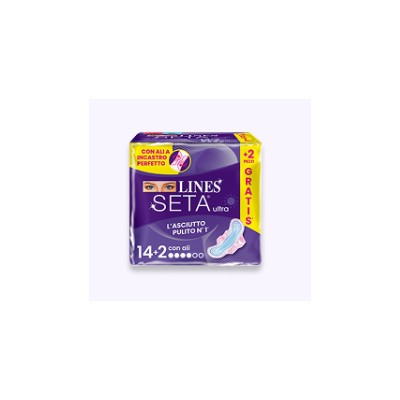 1 - LINES SETA ULTRA 14+2 Salviettine detergenti 16 pz