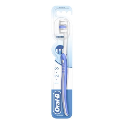 1 - Oral-B 123 1 2 3 Indicator toothbrush White, Blue Adult