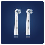 1 - Oral-B Sensitive Clean Clean & Care Brush Heads 2 pz Bianco
