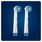 1 - Oral-B CrossAction Brush Heads 2 pz Blu, Bianco