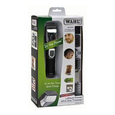 1 - Wahl Cordless Lithium-Ion Trimmer Black, Chrome Lithium-Ion (Li-Ion)