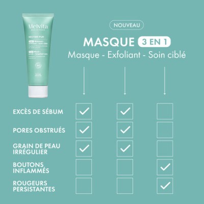 2 - Melvita Masque Exfoliant 3-en-1 Donna Crema 75 ml