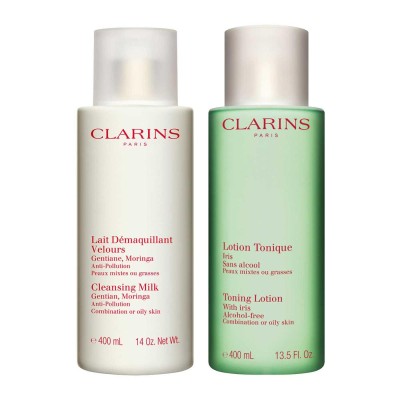 1 - Clarins Duo Demaquillage Pelli Grasse 2 x 400 ml