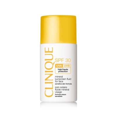 1 - Clinique SPF 30 Mineral Sunscreen Fluid for Face Crema per la protezione solare Viso 2 h Adulti All ages