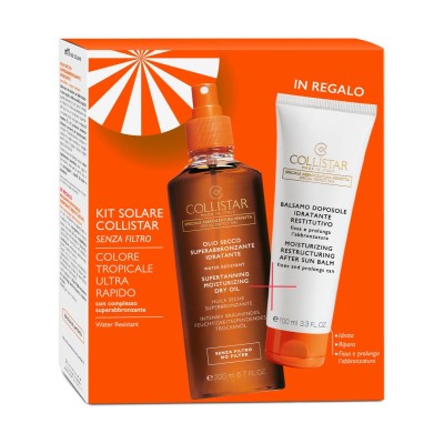 1 - Collistar Solar Kit Supertanning Moisturizing Dry Oil + Moisturizing Restructuring After Sun Balm