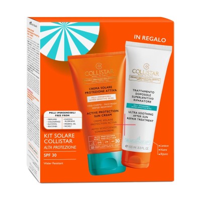 1 - Collistar Crema Protezione Attiva Spf 30 + Trattamento Doposole Superlenitivo Riparatore 100ml