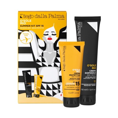 1 - Diego dalla Palma O'sole mio - suncare kit spf15 medium protection - cream spf 15 travel size + after sun travel size