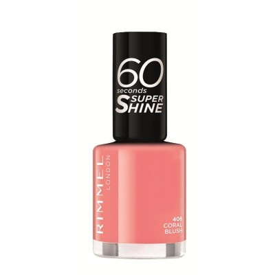 1 - Rimmel 60 Seconds Super Shine 406 Coral Blush 8ml