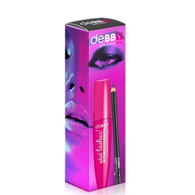 1 - deBBY Holiday Season Kit 03 - what lashes volume&curvatura mascara+glitter 01 eyepencil