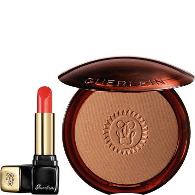 1 - Guerlain Terracotta Sun-Kissed Glow Kit: Terracotta bronzing powde 03 + KissKiss lipstick 344 Sexy Coral