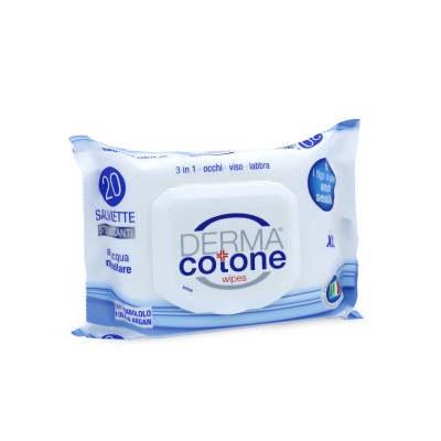 1 - Dermacotone SALVIETTINE STRUCCANTI 20 PZ ALL'ACQUA MICELLARE CON POP-UP