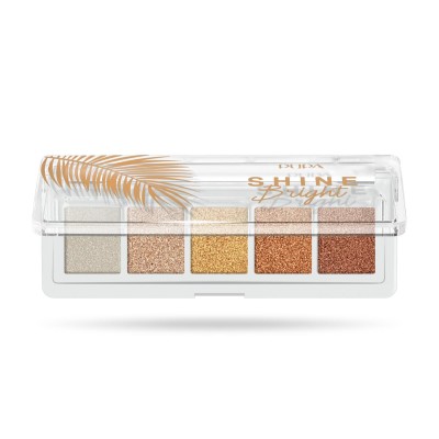 1 - PUPA Milano Shine Bright Eye Palette 001 - Sunny Gold 4 g
