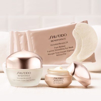1 - Shiseido Benefiance WrinkleResist24 Pure Retinol Express Smoothing Eye Mask Women Sheets