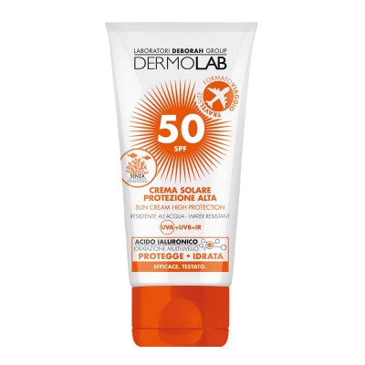 1 - Dermolab Crema Solare SPF 50 Viso E Corpo Formato Viaggio Protezione Alta 50ml