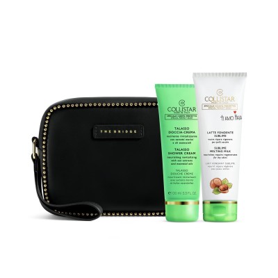 1 - Collistar Latte Fondente Tubo 250 ml+Talasso Crema 100 ml+Pochette-Nera