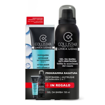 1 - Collistar Uomo Gel Molecolare 2 In 1 Antirughe Dopobarba 75 ml+ Gel Da Barba 150 ml