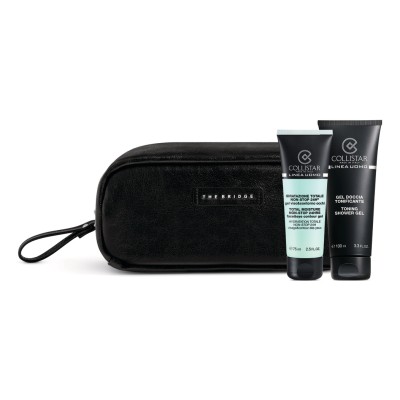1 - Collistar Uomo Idratazione Totale 24H 75 Ml+Gel Tonificante 100 Ml+Travel Bag Nera
