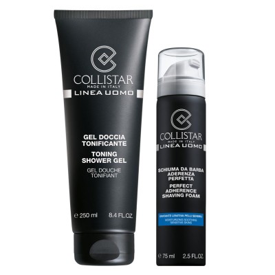 1 - Collistar Uomo Set Speciale-Linea Gel Doccia Tonificante 250ml+Schiuma Barba 75ml