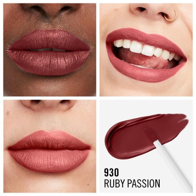 1 - Rimmel Rosetto Liquido Lasting Mega Matte 930 Ruby Passion 7.4 ml