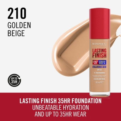 1 - Rimmel Lasting Finish Hydration Boost 35H 210 Golden Beige 30 ml