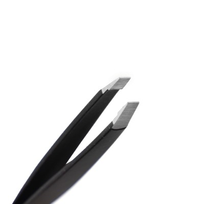 1 - Ethos Tweezers - Pinzetta Nera Professionale Punta Obliqua