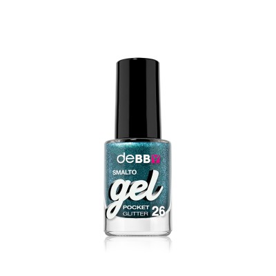 1 - deBBY gelPOCKET nail polish Turquoise Glitter